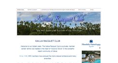 Desktop Screenshot of kailuaracquetclub.com