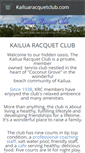 Mobile Screenshot of kailuaracquetclub.com