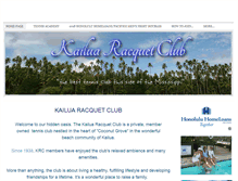 Tablet Screenshot of kailuaracquetclub.com